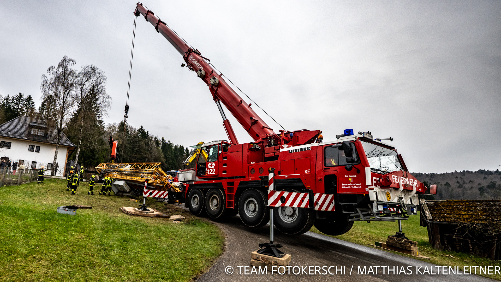 Kranbergung in Aurach